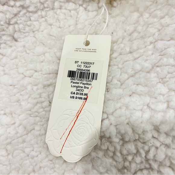 For Love & Lemons Pastel Papillon Longline Bra Size 34DD NWT - Picture 6 of 7